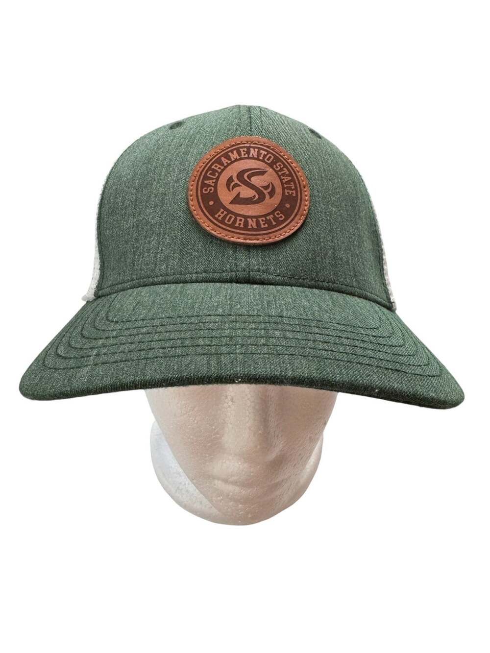 Sacramento State University Green White Mesh Cap Hat SnapBack One Size Adult